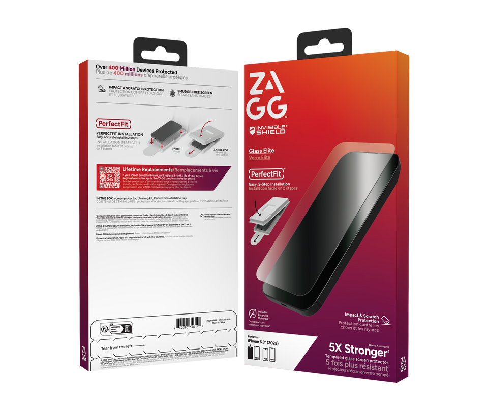 iPhone 17 Pro InvisibleShield Elite Apple protection d'écran