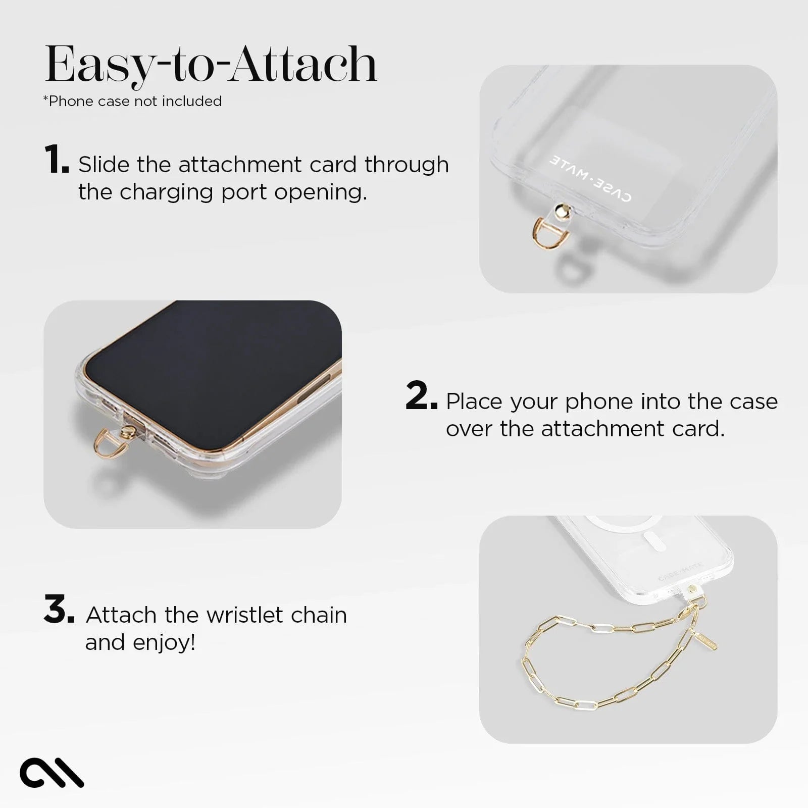 Case-Mate Phone Charm - Linked Chain Gold