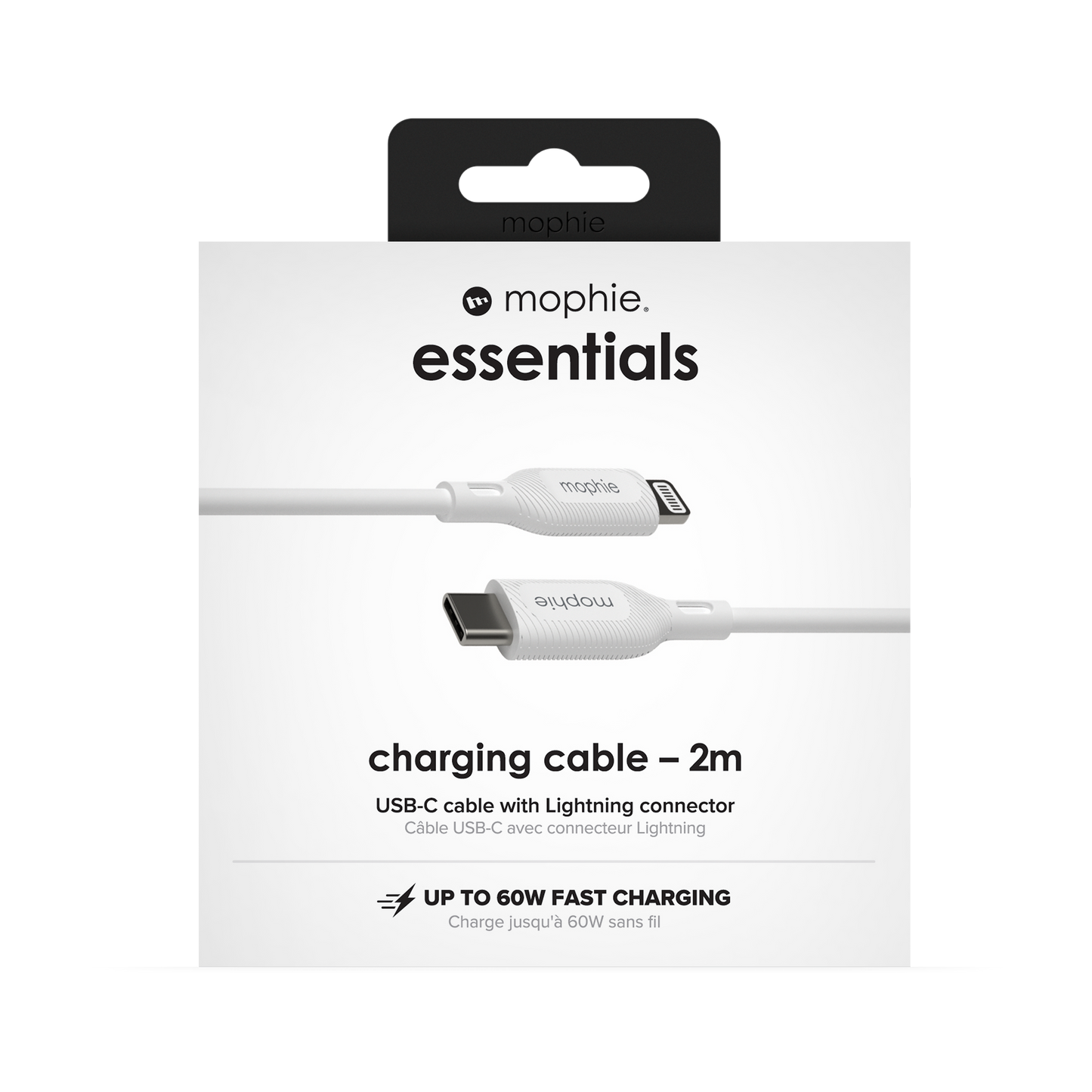 Mophie Essentials Cable USBC à lightning 2M White