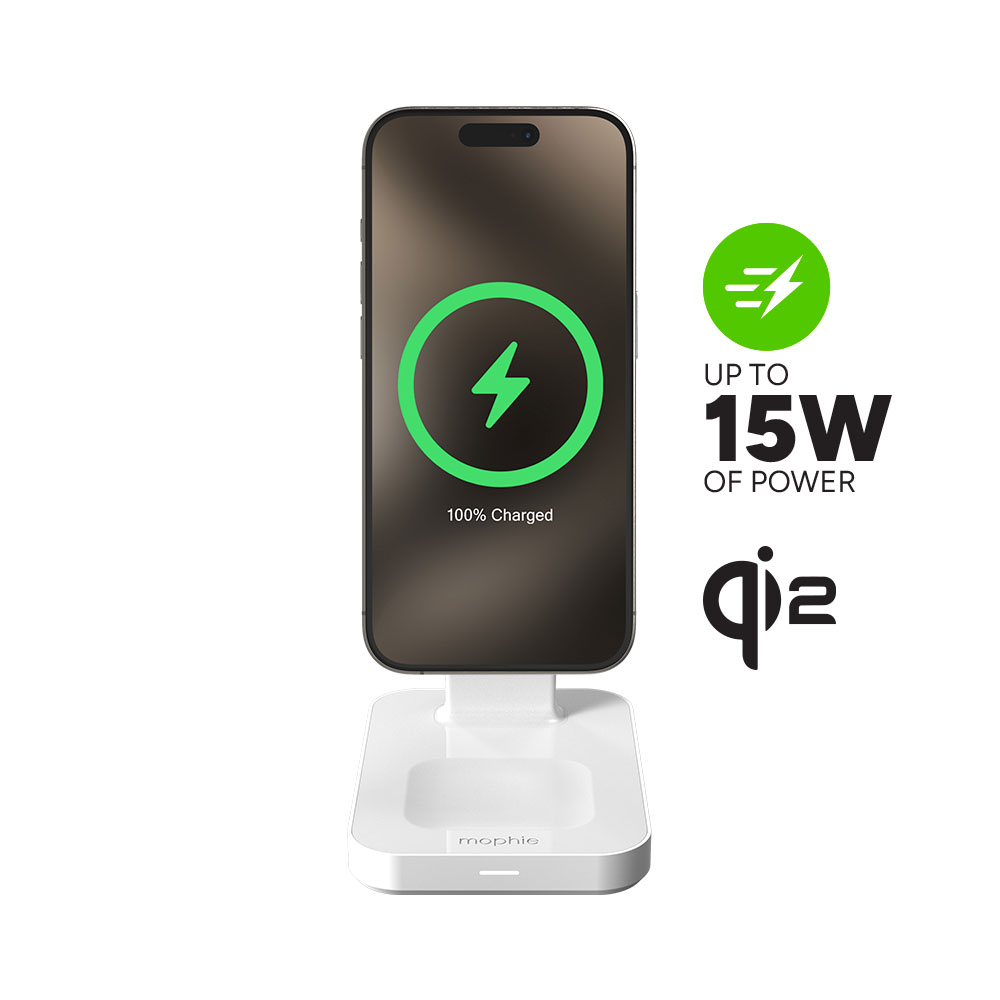 Mophie-Snap+ Stand de charge sans fil 3-en-1 White