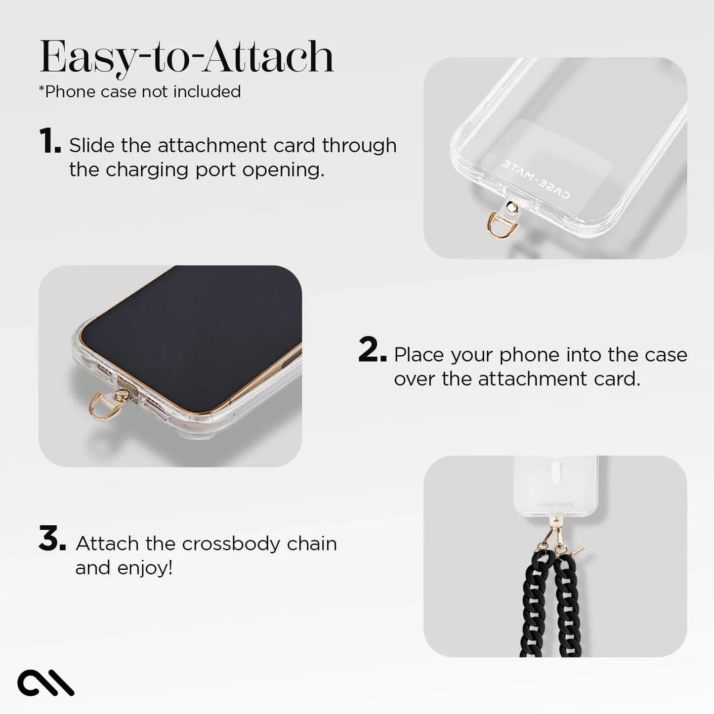 Case-Mate Phone Crossbody - Black Chain