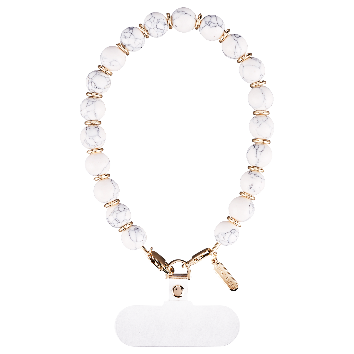 Case-mate Phone Charm - Beaded White Marble