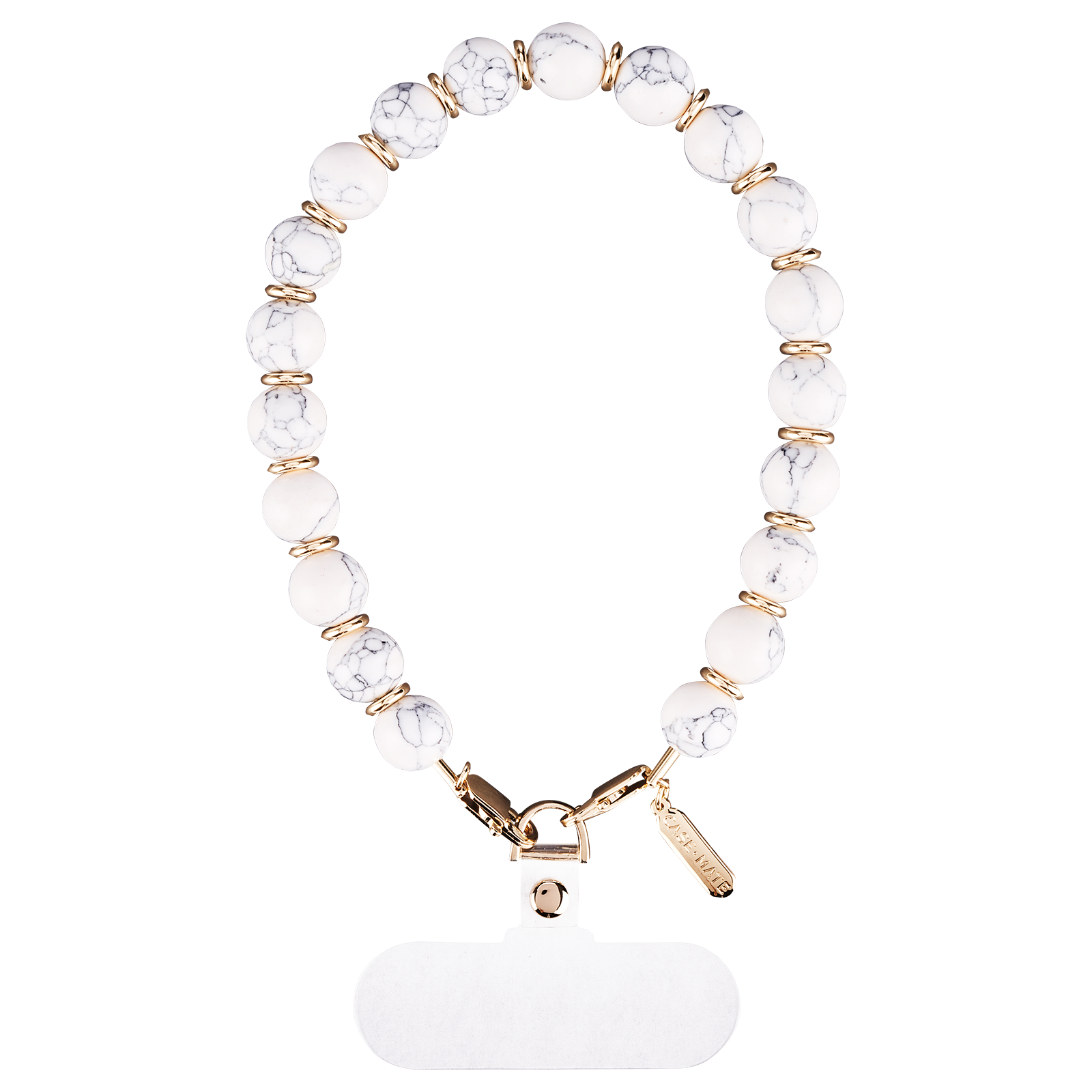 Case-mate Phone Charm - Beaded White Marble