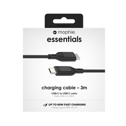 Mophie Essentials Cable USBC à USBC 3M Black