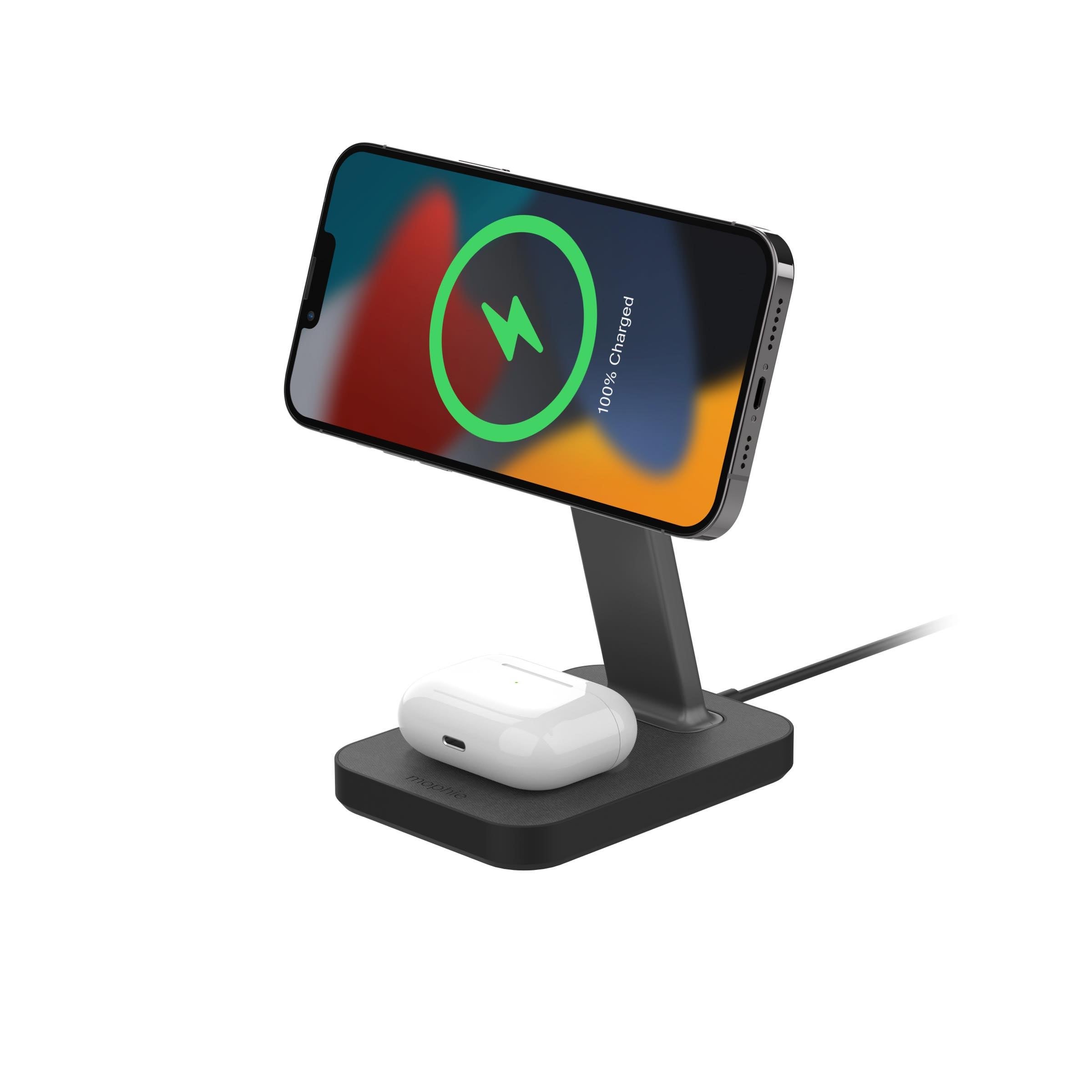 Mophie Snap+ Stand de charge sans fil 2-en-1 Black
